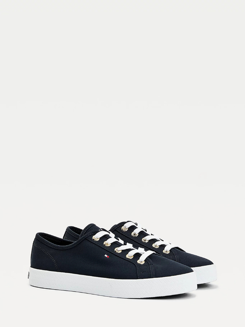 Tommy Hilfiger dámské tmavě modré plátěné tenisky