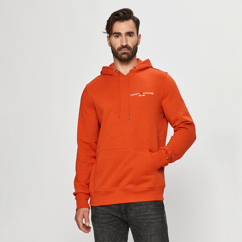 Tommy Hilfiger pánská oranžová mikina s kapucí