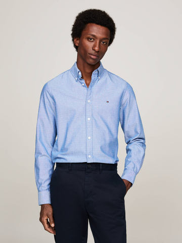 Tommy Hilfiger pánská světle modrá košile Oxford