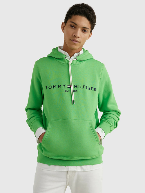 Tommy Hilfiger pánská zelená mikina Logo