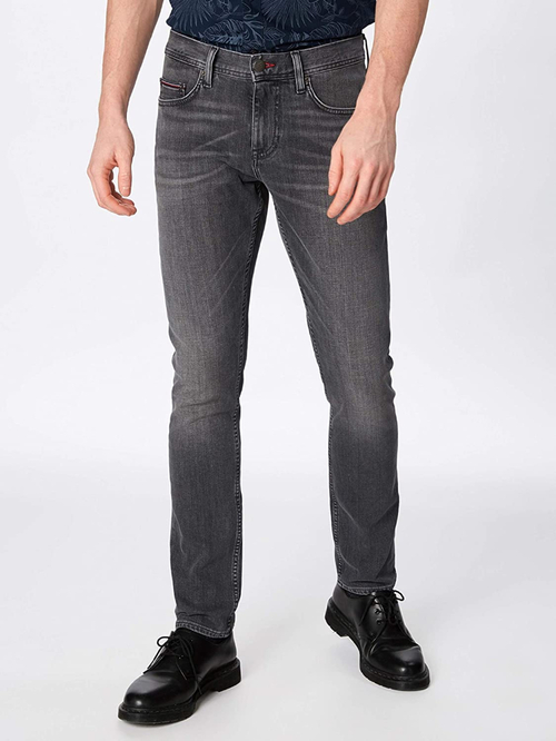 Tommy Hilfiger pánské tmavě šedé džíny Layton