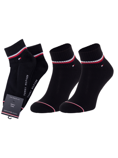 Tommy Hilfiger pánské černé ponožky 2 pack