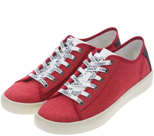 Tommy Hilfiger pánské červené látkové tenisky