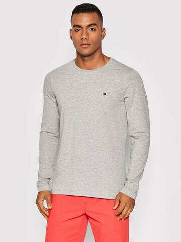 Tommy Hilfiger pánské šedé triko s dlouhým rukávem
