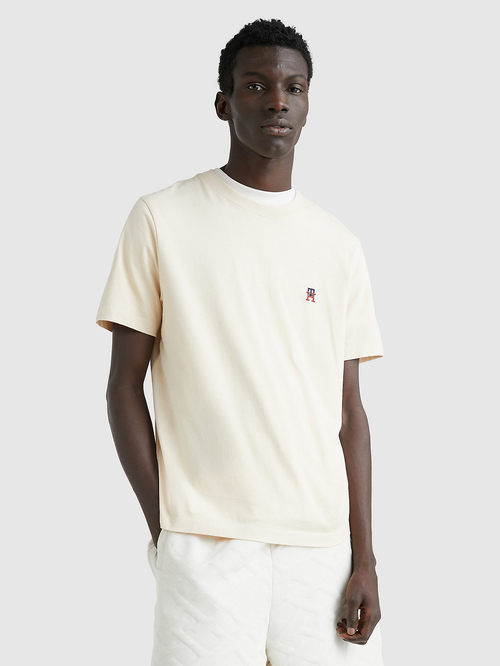 Tommy Hilfiger pánské béžové tričko