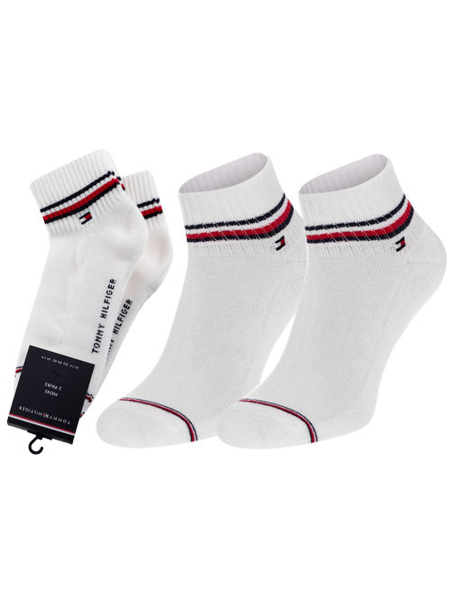 Tommy Hilfiger pánské bílé ponožky 2 pack