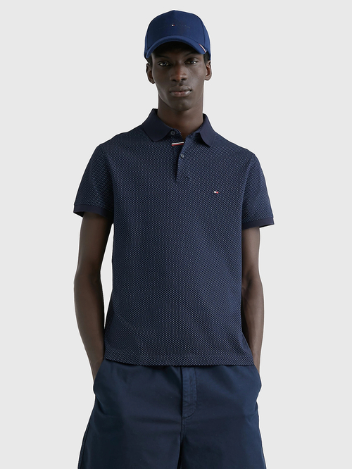 Tommy Hilfiger pánské modré polo Micro