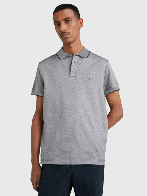 Tommy Hilfiger pánské modré polo Oxford