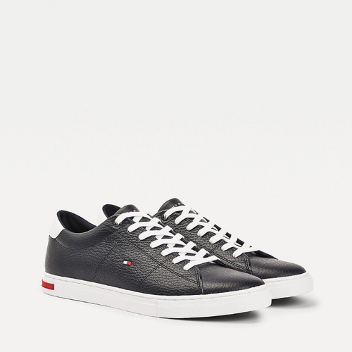 Tommy Hilfiger pánské tmavě modré kožené tenisky Essential