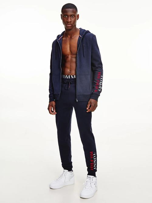 Tommy Hilfiger pánská tmavě modra mikina s kapucí na zip