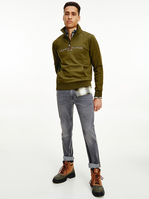 Tommy Hilfiger pánské šedé džíny Denton Straight