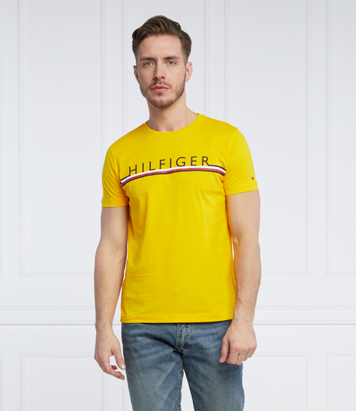 Tommy Hilfiger pánské žluté tričko