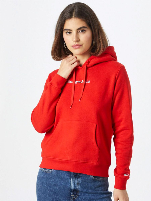 Tommy Jeans dámská červená mikina
