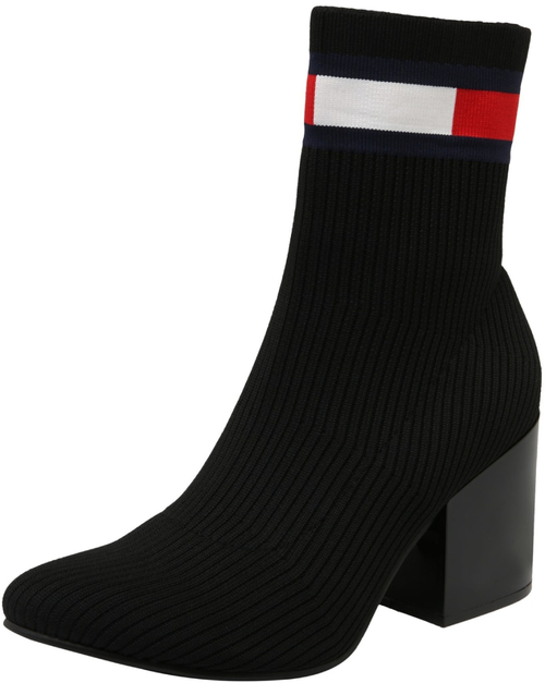 Tommy Jeans dámské černé polokozačky