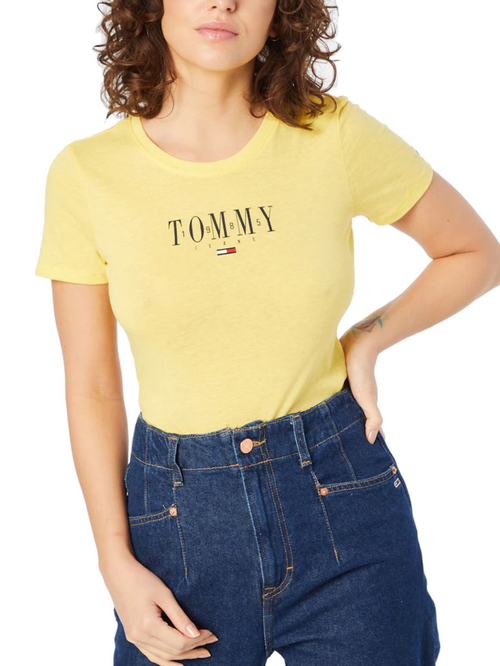 Tommy Jeans dámské žluté tričko