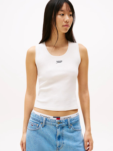 Tommy Jeans dámské bílé tílko