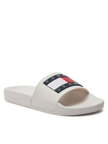 Tommy Jeans dámské krémové pantofle