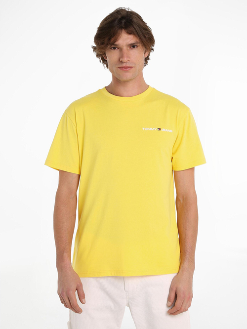 Tommy Jeans pánské žluté tričko