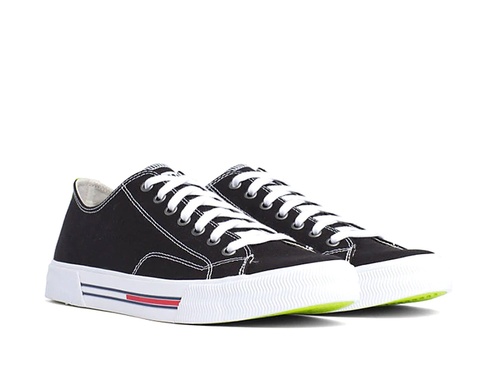Tommy Jeans pánské černé plátěné tenisky