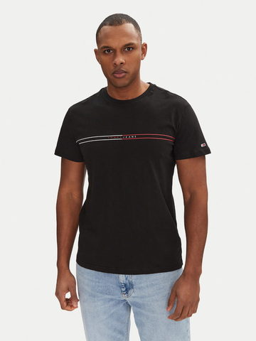 Tommy Jeans pánské černé tričko