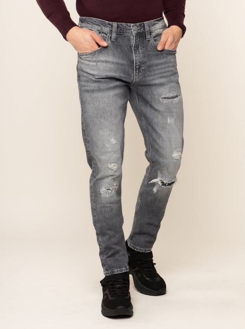 Tommy Jeans pánské šedé džíny 