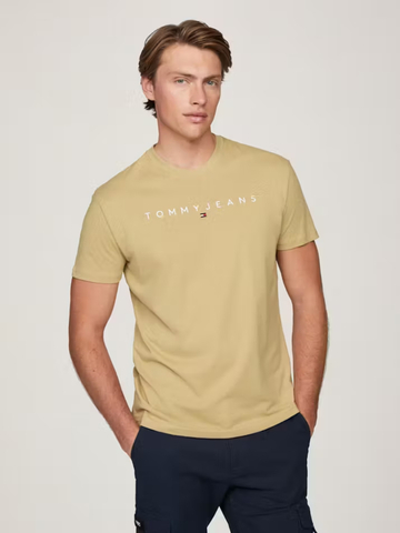 Tommy Jeans pánské béžové tričko
