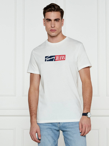 Tommy Jeans pánské bílé tričko