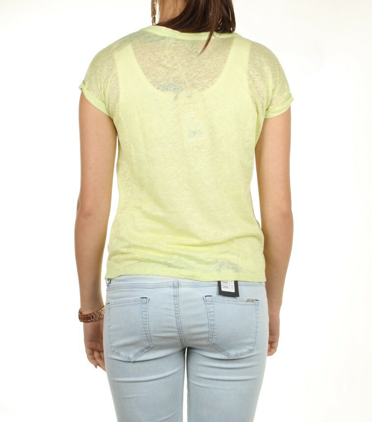 Pepe Jeans dámské zelenkavé tričko Angelina - XS (010ACID)