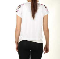 Pepe Jeans dámské bílé tričko Colne - S (800WHIT)