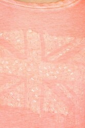 Pepe Jeans dámské neon coral tričko Auburn - XS (143NEON)