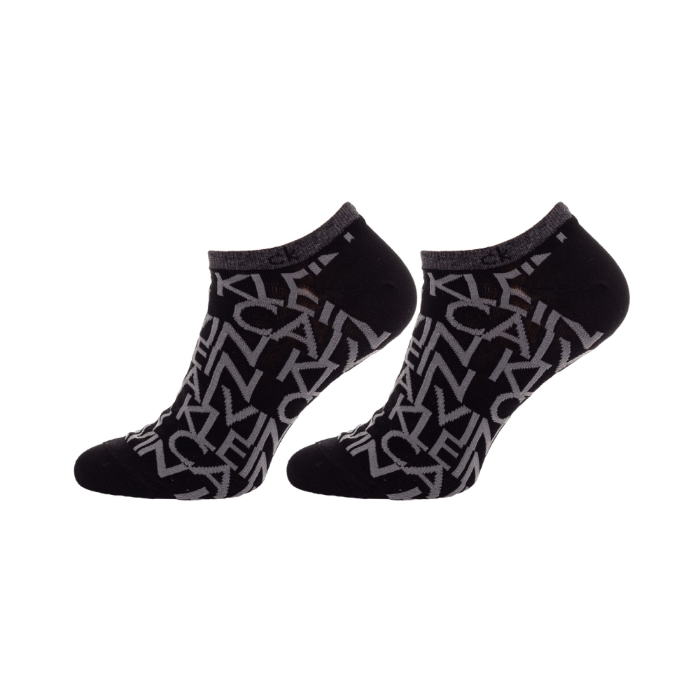 detail Calvin Klein pánské černé ponožky 2 pack