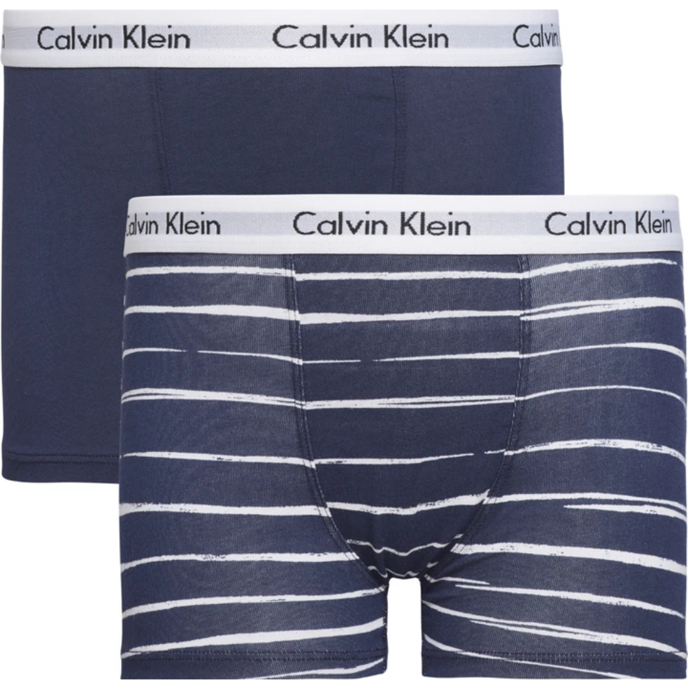 detail Calvin Klein chlapecké modré boxerky 2pack