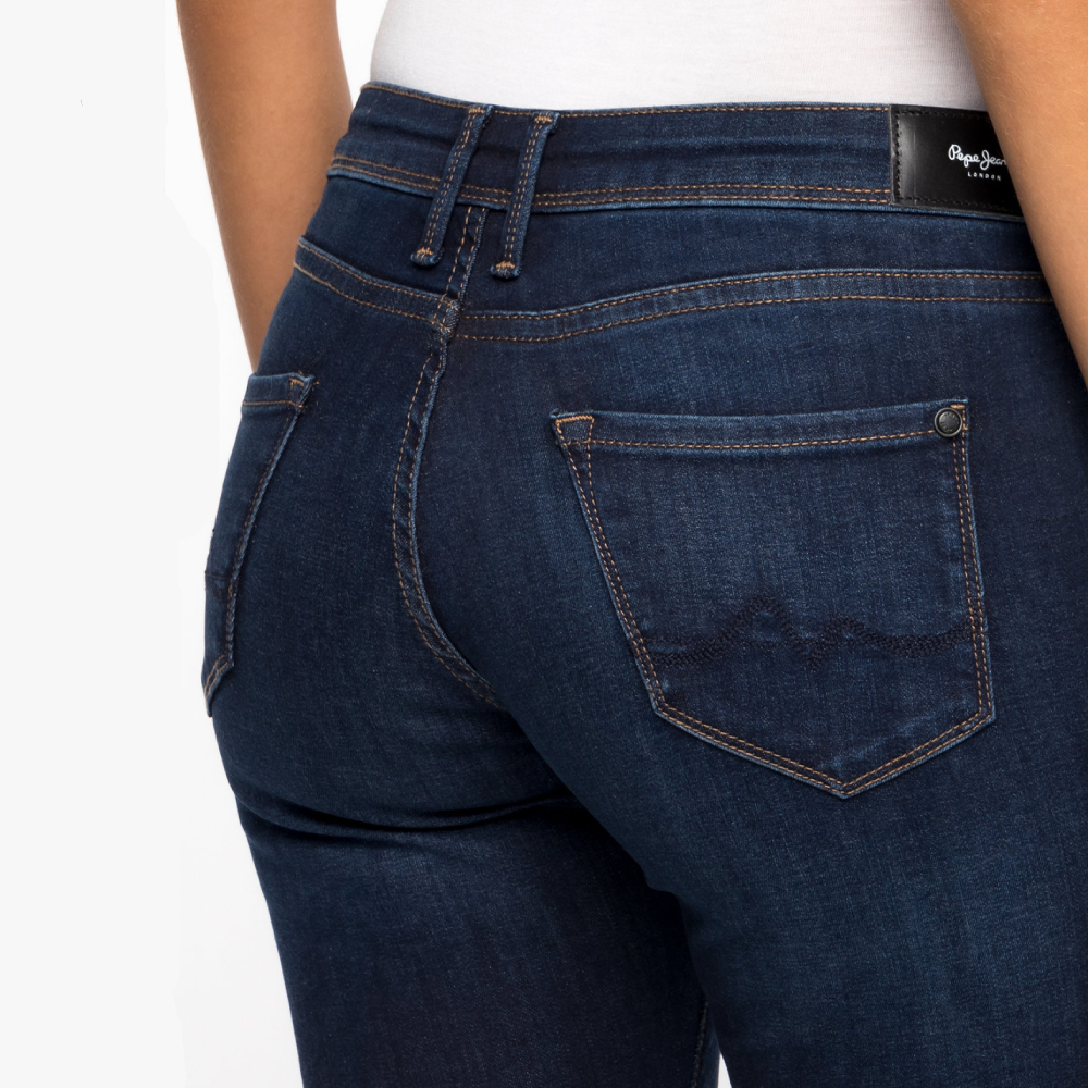 detail Pepe Jeans dámské tmavě modré džíny Lola
