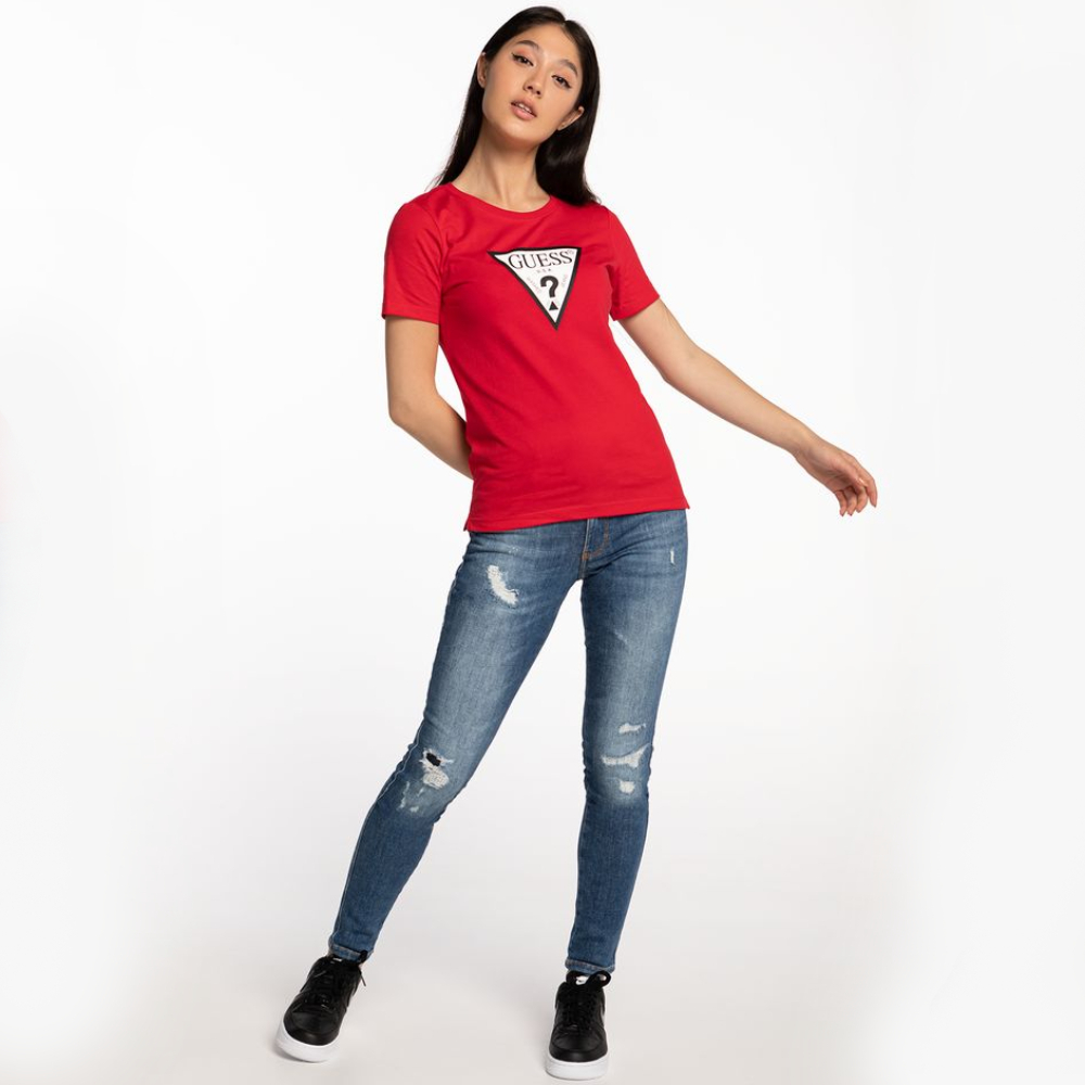 detail Guess dámské červené triko