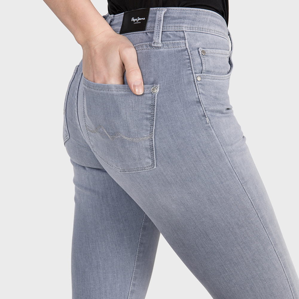 detail Pepe Jeans dámské šedé džíny Cher High