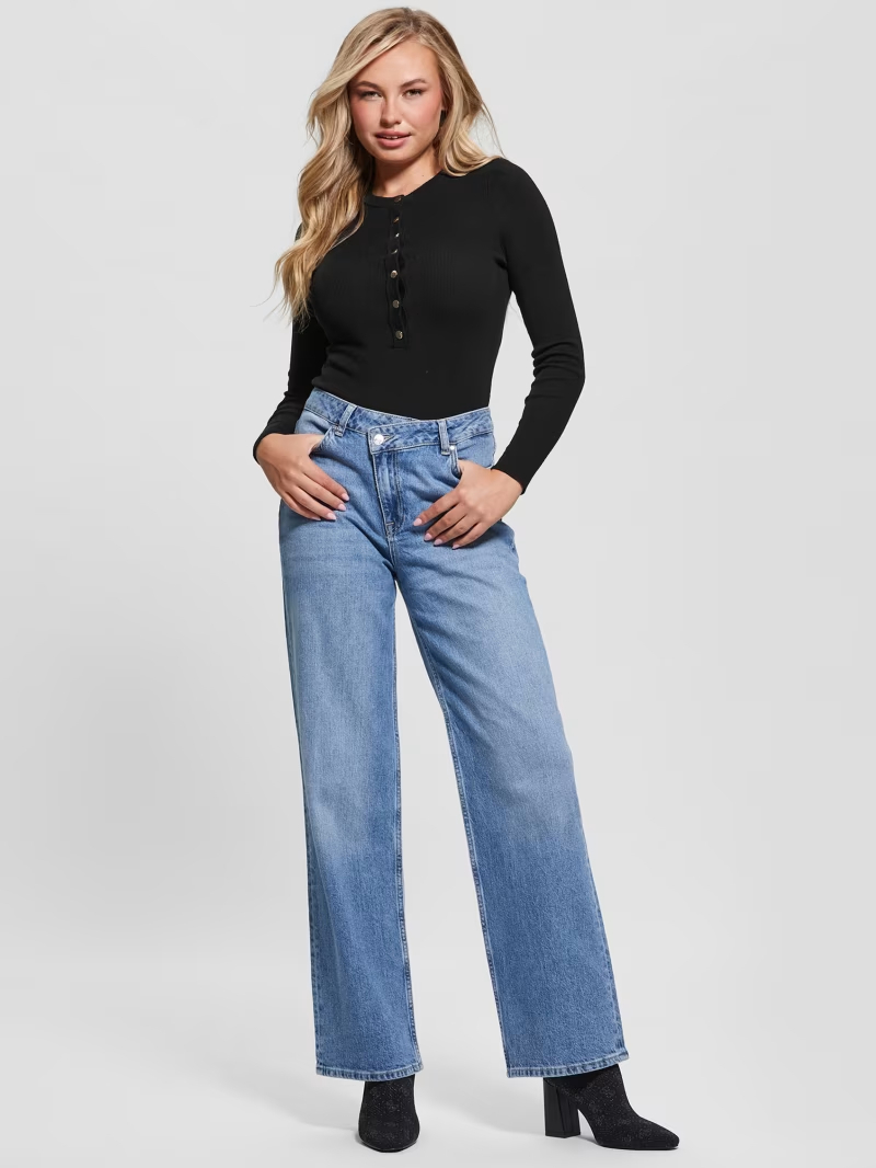 detail Guess dámské černé pletené body