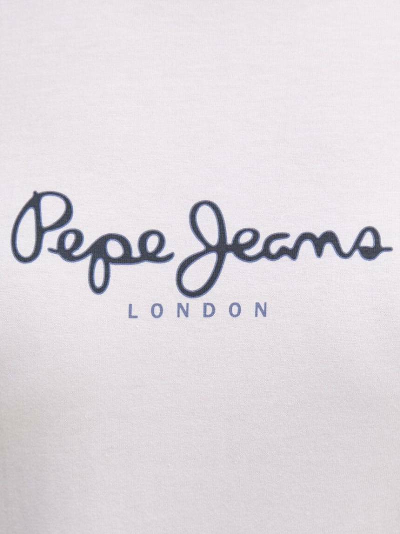 detail Pepe Jeans dámské bílé tričko