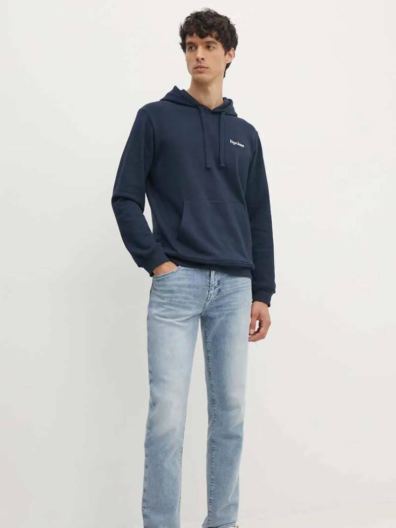 detail Pepe Jeans pánská modrá mikina