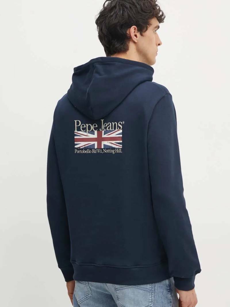 detail Pepe Jeans pánská modrá mikina
