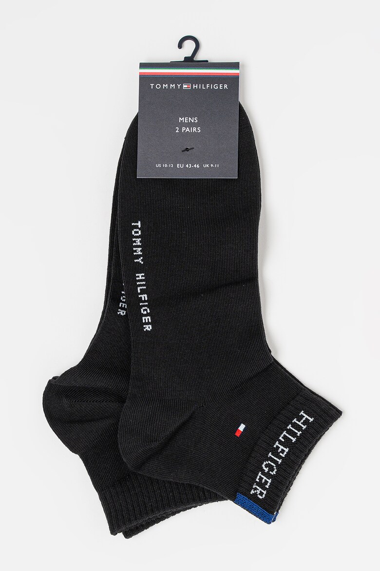 detail Tommy Hilfiger pánské černé ponožky 2 pack