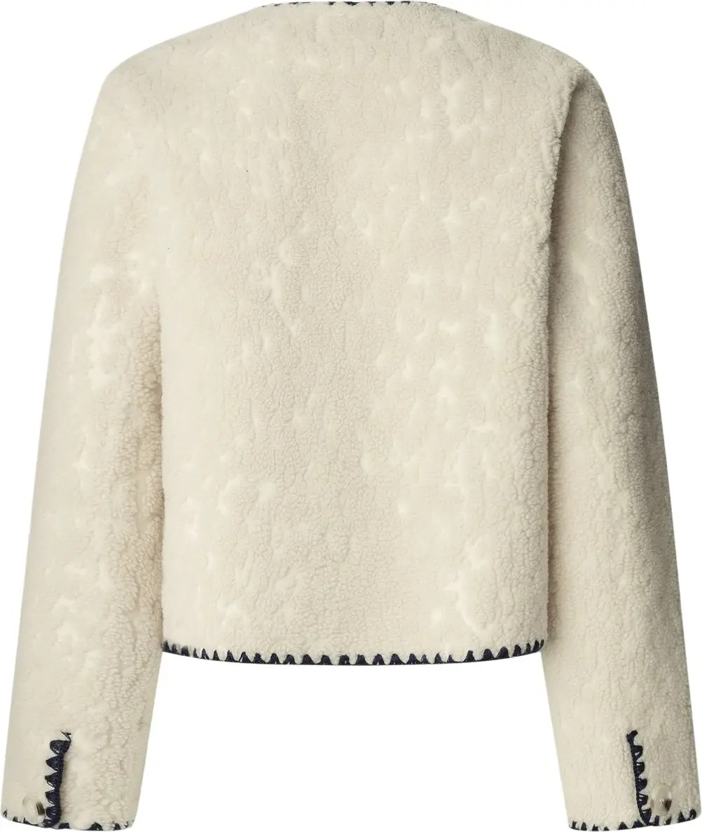 detail Pepe Jeans dámský krémový ROCCO kabátek