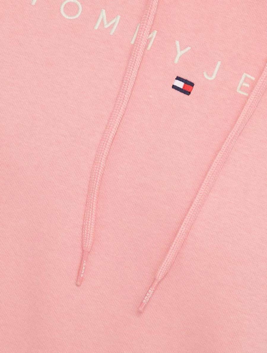 detail Tommy Jeans dámská růžová mikina