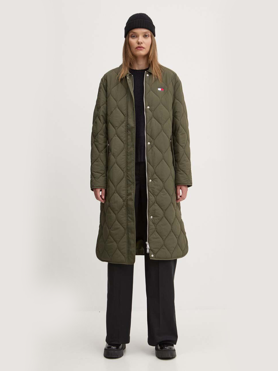detail Tommy Jeans dámská khaki bunda