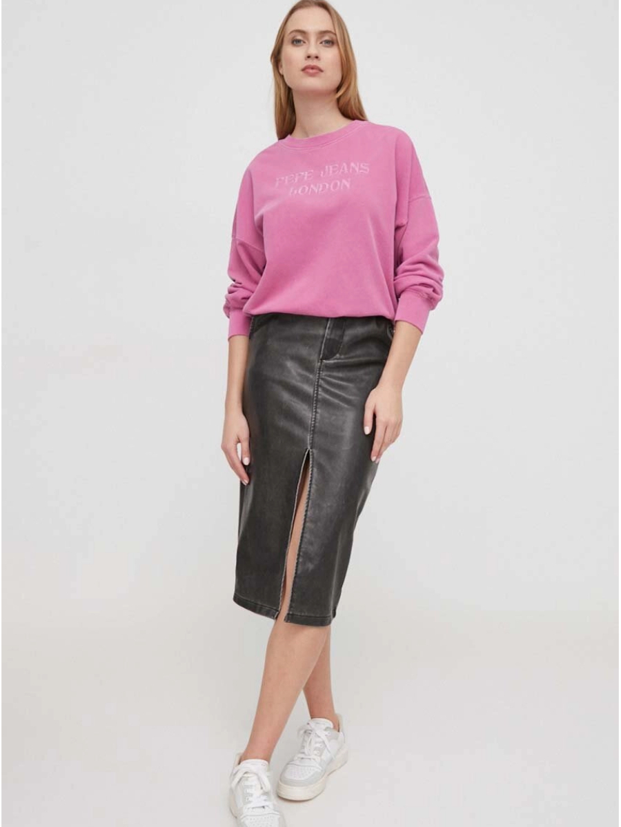 detail Pepe Jeans dámská růžová mikina