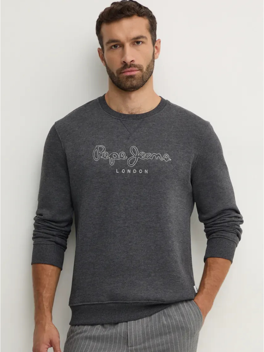 detail Pepe Jeans pánská tmavě šedá mikina New Nouvel