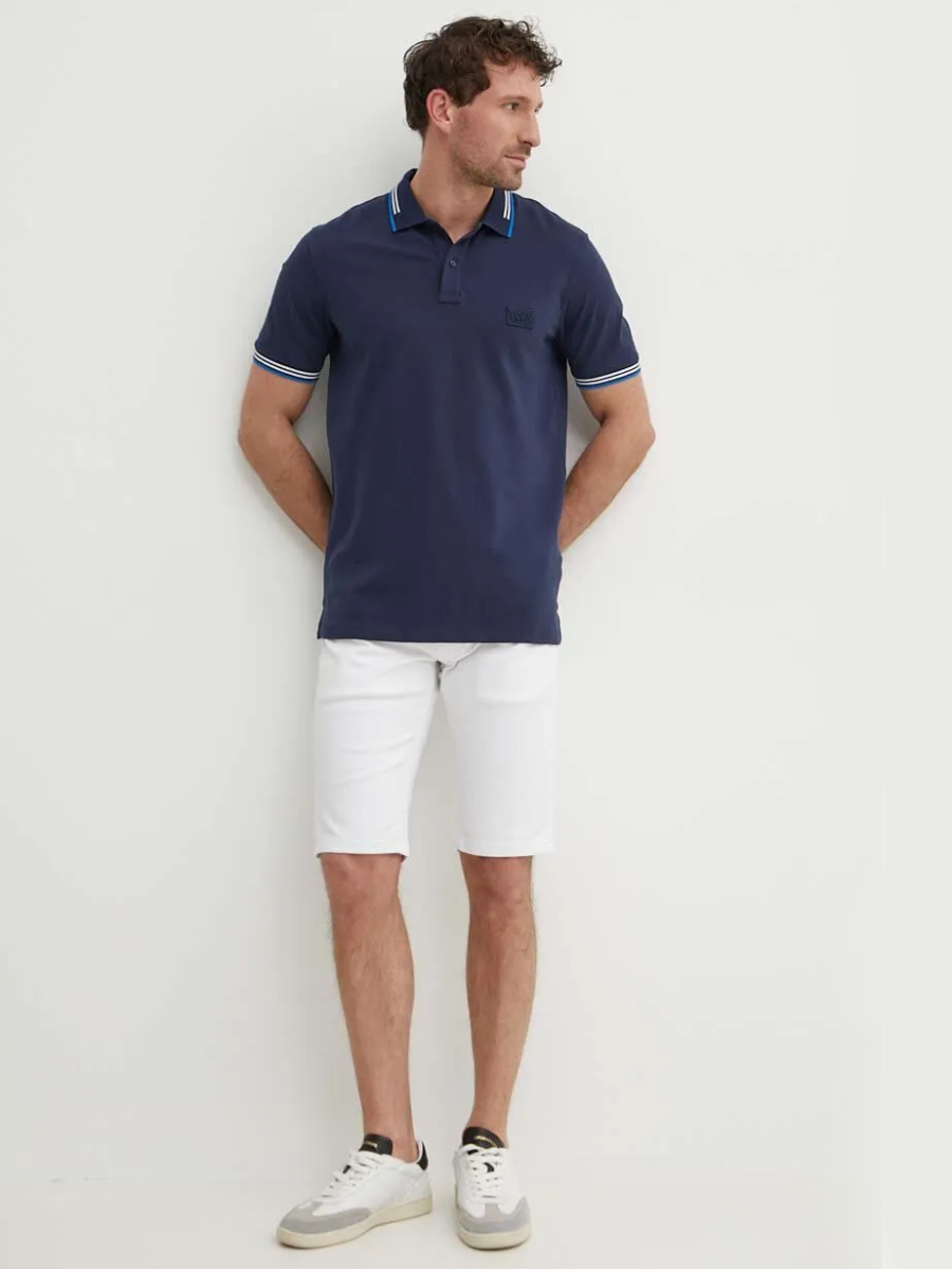 detail Pepe Jeans pánské bílé džínové šortky