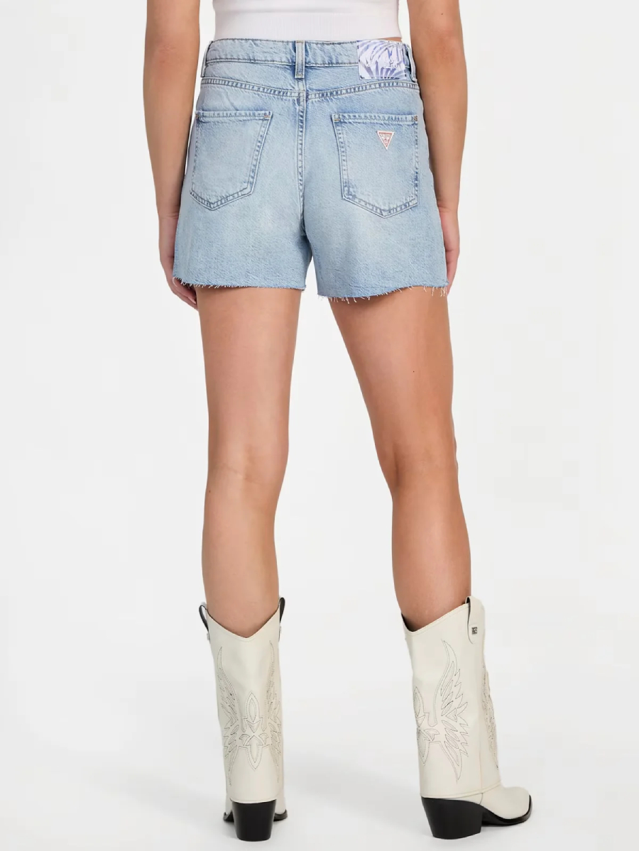 detail Guess dámské modré džínové šortky