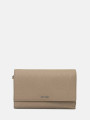 detail Calvin Klein dámská velká béžová peněženka