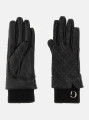 detail Guess dámské černé koženkové rukavice