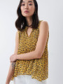 detail Salsa Jeans dámský hořčicový vzorovaný top